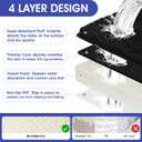 ACCUMTEK Striped Black Bathroom Rug Set 3 Pieces Ultra Soft, Non Slip Chenille Toilet Mat, Absorbent Plush Shaggy Bath Mats for Bathroom, Bedroom, Kitchen (2'8"x1'8"+2'1'5"+U Shape 2'x1'8")