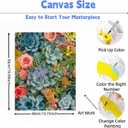2 x DOTSTART Paint by Numbers Kit for Adults,Colorful Succulents Plants Paint by Number for Adults,Acrylic Adults' Paint-by-Number Kits, Easy Paint by Number Adult Canvas for Home Art Decor, 16X20 inch