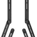 Universal Sound Bar Mount Bracket for Above/Under TV, Fits 23-65 Inch TVs, up to 22 lbs by XINLEI SBR301 Black