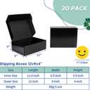Rempry 12x9x4 Black Shipping Boxes 20 Pack, Large Cardboard Mailer Boxes for Small Business Shipping Packaging