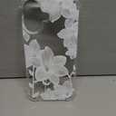 Ranz Case for Galaxy S24 FE, Anti-Scratch Shockproof Series Clear Hard PC+ TPU Bumper Protective Cover Case for Samsung Galaxy S24 FE - White Flower