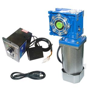 Electric Permanent Magnet AC Motor High Torque 110V 180W Turbine Worm Gear Reducer 70RPM with AC Speed Controller Kits Output Shaft Dia 18mm