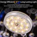 24" Gold Crystal Flush Mount Chandelier with Remote