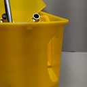 Mind Reader Mop Bucket with Wringer, 22 Qt (5.5 Gallon), Floor Cleaning, Handle, Wheels, 16.25"L x 10.75"W x 24.5"H, Yellow