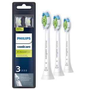Philips Sonicare W DiamondClean  Genuine Replacement Electric Toothbrush Heads, White, 3 Pack, HX6063/65