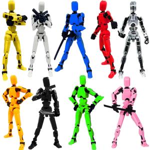 Titan13 Action Figure, Lucky Robot 13 Action Figure,3D Printed Multi-Jointed Movable Action Figures,Dummy Robot 13 Figure Creative Gifts for Kids Adults (9pcs)