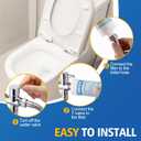 2 Pack Bidet Water Filter and Adapter for Electric Bidet Toilet Seats, Reduce Mineral Deposits & Soften Hard Water, Essential Protection for Smart Toilet, Compatible with 1/2", 3/8", 1/4" Hoses