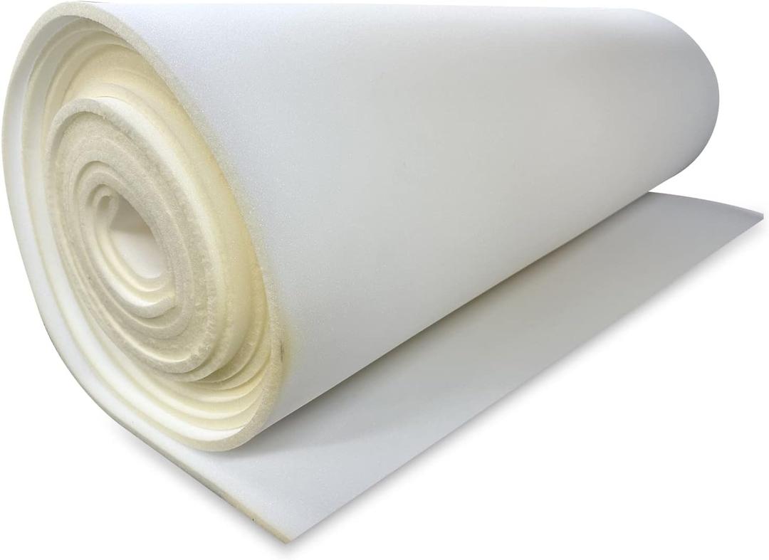 AK Trading CO. 1/2 Thick Open Cell Upholstery Foam Padding 56 Wide By The Yard Soft, High-Quality Upholstery, Crafts & DIY Projects Foam