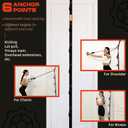 Resistance Band Door Ratchet Anchor with 6 Points - Portable Home Workout Anchor (Fits 6-7.7ft Doors)