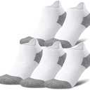 Gonii Compression Athletic Socks Cushioned Anti-Blister Comfort Fit Ankle Socks 5-6 Pairs. size small