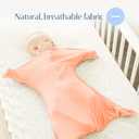 SleepingBaby Bamboo Zipadee-Zip Transition Swaddle - EverSoft Starfish Design Breathable Wearable Blanket with Two-Way Zipper, Small (4-8 months), Peach Fuzz