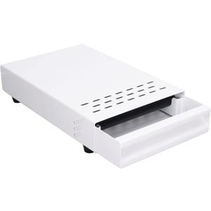 Fdit Stainless Steel Coffee Knock Box Drawer, Thickened Coffee Powder Box for Household Shop Coffee Machine Accessories (white)