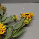 ATFL Fake Sunflowers,6Pcs Sun Flowers Home Decor,Yellow Sunflowers Aritificial Flowers for Wedding Garden Vase Birthday Party Decor (6, deep Yellow)