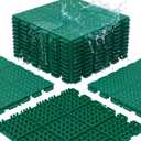 jxgzyy 20 PCS Basketball Court Tiles, 5/8 Inch Thick Portable Sport Outdoor Floor Tiles, Non Slip PP Interlocking Drainage Mat for Tennis Court Drain Pool Patio Porch, 13.38" x 13.38"