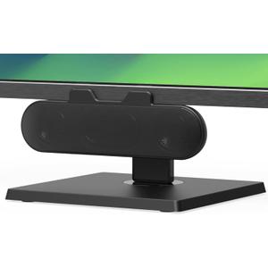 Computer Speakers for Desktop PC Monitor, External Speakers for Laptop, USB-Powered, Plug-n-Play, Wired, Clip-On, Small Computer Soundbar for PC, with Loud Sound, Rich Bass, G-Sensor, USB-C Adapter