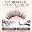 LASHVIEW Upgrade Magnetic Eyelashes with Applicator Reusable Soft Magnetic Eyelashes Natural Look No Glue Needed Lashes Kit Easy to Wear and Remove(A02)