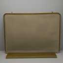 Deco 79 Metal Geometric 1 Panel Fireplace Screen with Rounded Edges and Rectangular Base, 38" x 5" x 29", Gold