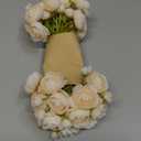 Ling's Moment Ranunculus Artificial Flower, Faux Silk Mini Ranunculus Flowers for DIY Bouquet, Bulk Fake Wedding Filler Flowers for Centerpieces Arrangements Bridal Shower Decorations, Cream