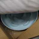 Melamine Slow Feeder Cat Bowls - Set of 3 Cat Food Dishes - Fun Maze Design for Slow Feeding - Dishwasher Safe - White, Blue, Green