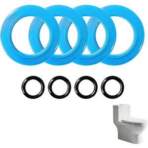 4 PCS Flush Valve Seal with O Rings for American Silicone Material tandard Toilet Parts Adapted to Eljer Toilets, OEM 7301111-0070A Replacement with Ultramax II/Champion 4/Eljer Titan 4