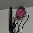 Hair Straightener 1 Inch Flat Iron and Curler 2 in 1 Titanium Ceramic Ionic Dual Voltage Straightener with Heat-Resistant Silicone, for Less Frizz, Shinier & Smoother (Black/Rose Gold)