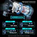 1 Pack Multifunctional Portable Stroller Fan 4 Speed 6600rpm High Speed Usb Rechargeable Personal Mini Handheld Fan Extended Tripod For Desktop Winding Kids Bed Treadmill Bike Golf Cart Outdoor Travel