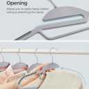 SONGMICS 30 Pack Coat Hangers, Heavy-Duty Plastic Suit Hangers, S-Shaped Opening, Space-Saving, 360º Swivel Hook, 16.3 Inches Wide, Light Gray and Dark Gray UCRP041G05