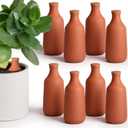 DoubleFill 8 Pcs Ollas Terracotta Watering Pots Self Watering Planter Insert Terracotta Globes Clay for Outdoor Indoor Garden Plants, Easy to Refill (24 oz)