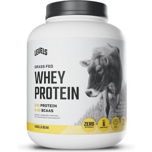 Levels Grass Fed Whey Protein Powder, No Artificials, 24G of Protein, Vanilla Bean, 5LB (5 Pound (Pack of 1)), Best By:  09/02/2027