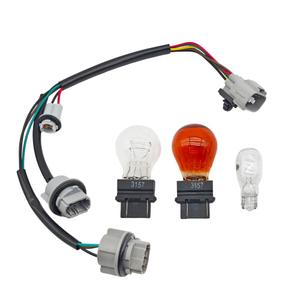 Tail Light Wiring Harness with 3 Bulbs Compatible with Toyota Tundra 2007-2014, Left or Right Rear Lamp Taillight Wiring Socket Replace 81555-0C070 815550C070