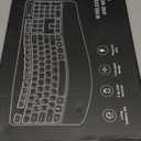 Wireless Keyboard and Mouse Combo, 2.4G Full Size Wave Keys Ergonomic Keyboard with Wrist Rest and 3-Level DPI Adjustable Wireless Ergonomic Mouse for Windows, Mac OS Desktop/Laptop/PC(Black)