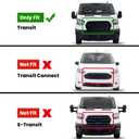 LASFIT Floor Mats for Ford Transit 2022-2026 Vinyl Floor w/Posts Only, Transit 150/250/350/350HD All Weather TPE Protector, Full Coverage Floor Liners for Transit-150 250 350 350HD Accessories