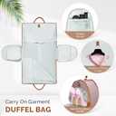 Convertible Garment Bag with Shoulder Strap, Carry on Garment Duffel Bag for Men Women,Waterproof & Wrinkle-Free Suit Carrier for Business Trips & Weekend Getaways, Foldable & Lightweight