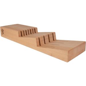 Shun Drawer Knife Tray, 7 Slot Wooden Knife Holder, Genuine Beechwood, Kitchen Storage for Professional and Home Chefs
