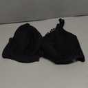 WDIRARA Women's Plus Size Front Closure Lace Bralette V Neck Push Up Sexy Bras High Support Bra (3X-Large Plus, Black)