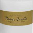 3 Wick White Extra Large Pillar Candle, 6" x 6", Unscented, Dripless, Smokeless, and Clean-Burning. Approx. 120 Hours of Burn Time. Perfect for Weddings, Dinners, Christmas and Home Decor