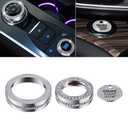 LECART Car Interior Accessories Fit for Ford Explorer 2024 2023 2022 2021 2020 PRND Shift & Drive Mode Knob & Ignition Button Covers Bling Auto Decoration Stylish Metal Decal Decor Trims 3Pcs