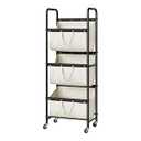 GRANNY SAYS 3 Tier Laundry Sorter, Laundry Basket with Wheels, Laundry Room Organization and Storage, 3 Section Rolling Laundry Cart for Dorm, Bathroom, Bedroom, Closet, Beige