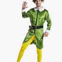 FantastCostumes Mens Christmas Elf Costume X-Mas Deluxe Adult Costumes, Large