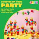Cinco De Mayo 8 pcs Mini Donkey Pinatas 5.7"x7.5" Rainbow Color for Fun Fiesta Taco Party Supplies, Luau Event Photo Props, Mexican Theme Decoration, Carnivals Festivals, Taco Tuesday Event