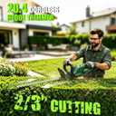 20.4" Hedge Trimmer Cordless, Electric Bush Trimmer with 2× 2.0Ah Battery
Dual Action Blades, 180° Rotatable Handle, 2/3'' Cut Capacity, Lightweight 4 LBS, Grass Shrub Clipper, For Garden Yard