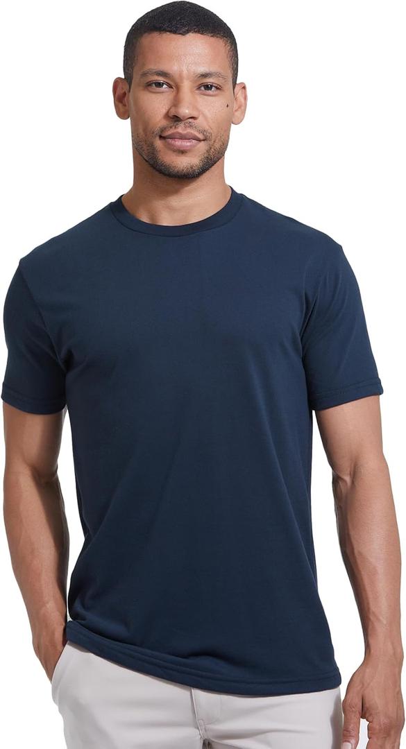 True Classic Mens T-Shirts - Short Sleeve Crew Neck Plain Novelty T Shirt for Men (X-Large, Navy)