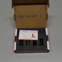 dynofit 1/2x20 Wheel Lug Nuts, 4 x Black Chrome 1/2''-20 Aftermarket Lug nut with 1 Key, 60 Degree Conical/Cone Bulge Seat, 6 Spline Lugnuts 1.38" Tall 3/4" Hex for 5 Lug Tuner Rims Trailer