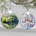 Unicorn and Fairy Stained Glass Christmas Tree Ornaments - Christmas Decoration, 2025 Holiday Decor & Gift Ideas
