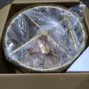 20" Large Gold Chandelier Light Fixtures, 5-Light Modern Drum Dining Room Chandeliers Over Table for Living Room Kitchen Island Entryway, E12