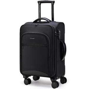 LOVEVOOK Carry On Luggage 22x14x9 Airline Approved, 20 Inch Softside Suitcases with Wheels, Lightweight Spinner Carry on Suitcase with TSA Lock, Water-Resistant Large Capacity Luggage for Travel