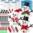 10 Pack Stocking Stuffers for Kids,Christmas Crafts for Kids Bulk,Build a Snowman Crafts Kit Modeling Clay,Christmas Stocking Stuffers Gifts Activities for Boys Girls