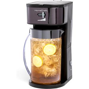 Homecraft 3-Quart Iced Coffee and Tea Maker with Filter Basket, Flavor Enhancer, Adjustable Brew Strength, Black
