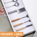 FLPMIX Shelf Liner for Kitchen Cabinets 11 inch Wide - Easy to Cut Drawer Mat, (11" x 240 Inch White), Waterproof Pantry Cabinet Liner