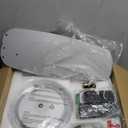 50inch Brushed Nickel Ceiling Fan with Light - Quiet Reversible DC Motor 5 Dual-Finish Blades Dimmable 3-Color LED for Bedroom Living Room Indoor